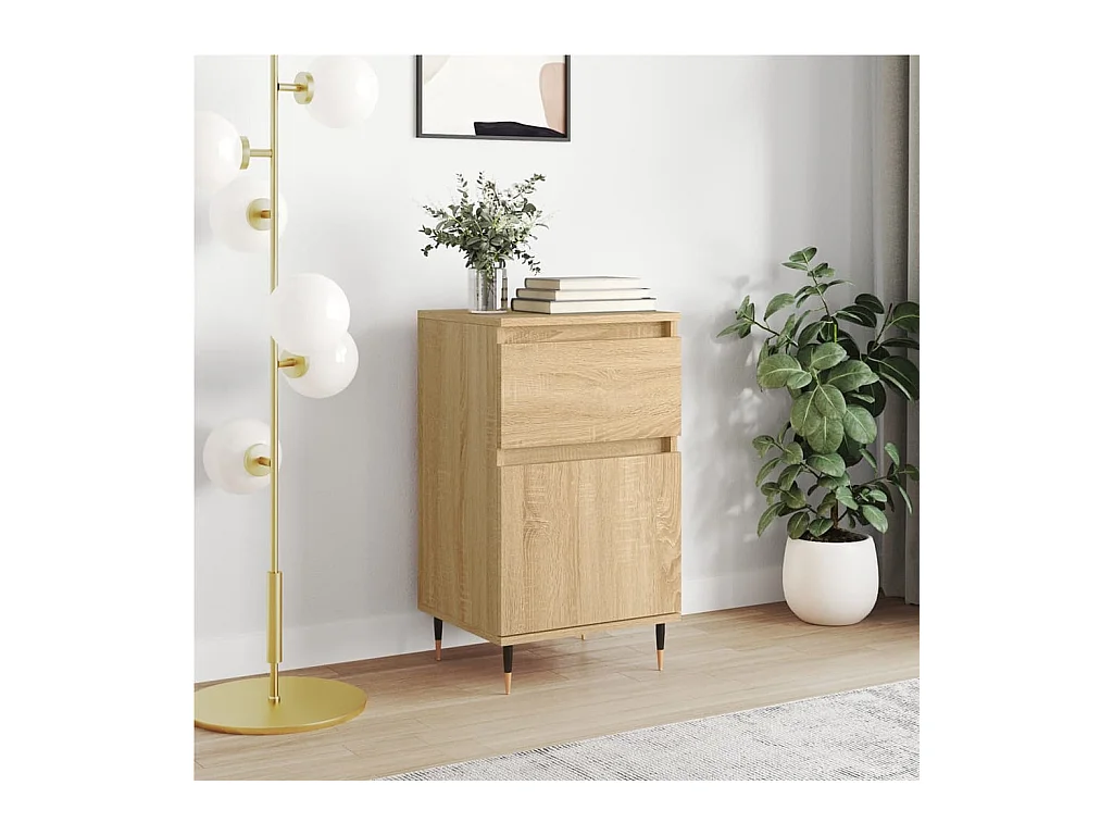 Buffet chêne sonoma 40x35x70 cm bois d'ingénierie QWE24673