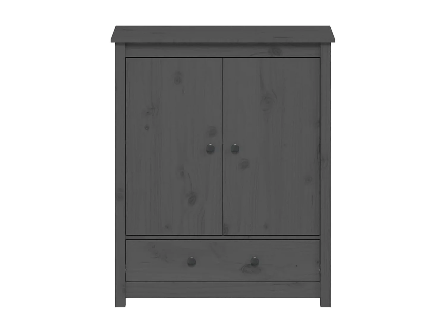 Aparador alto 83x41,5x100 cm madeira de pinho maciça cinza PT737992