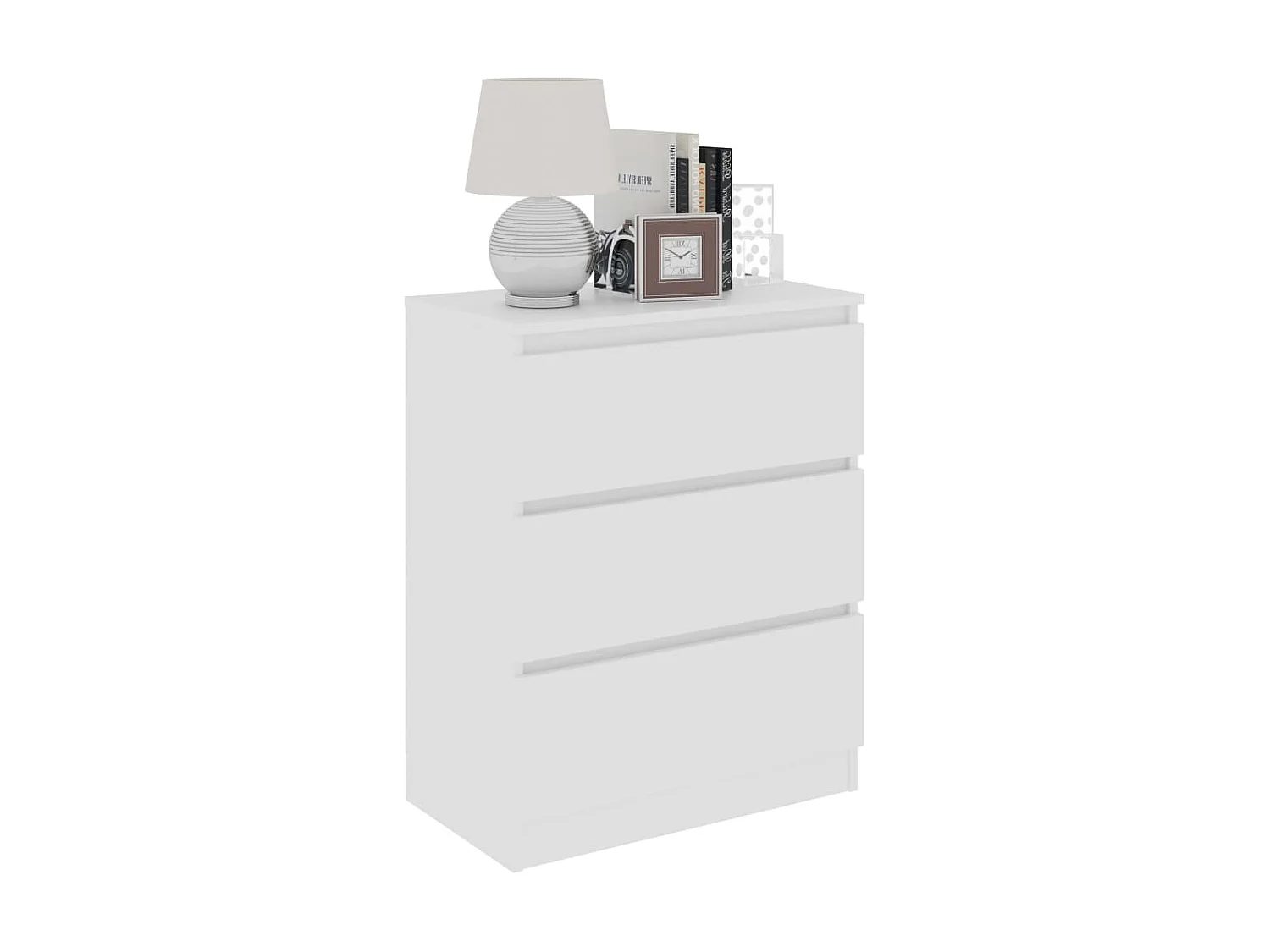 Aparador de madera contrachapada blanco 60x35x76 cm ES40641