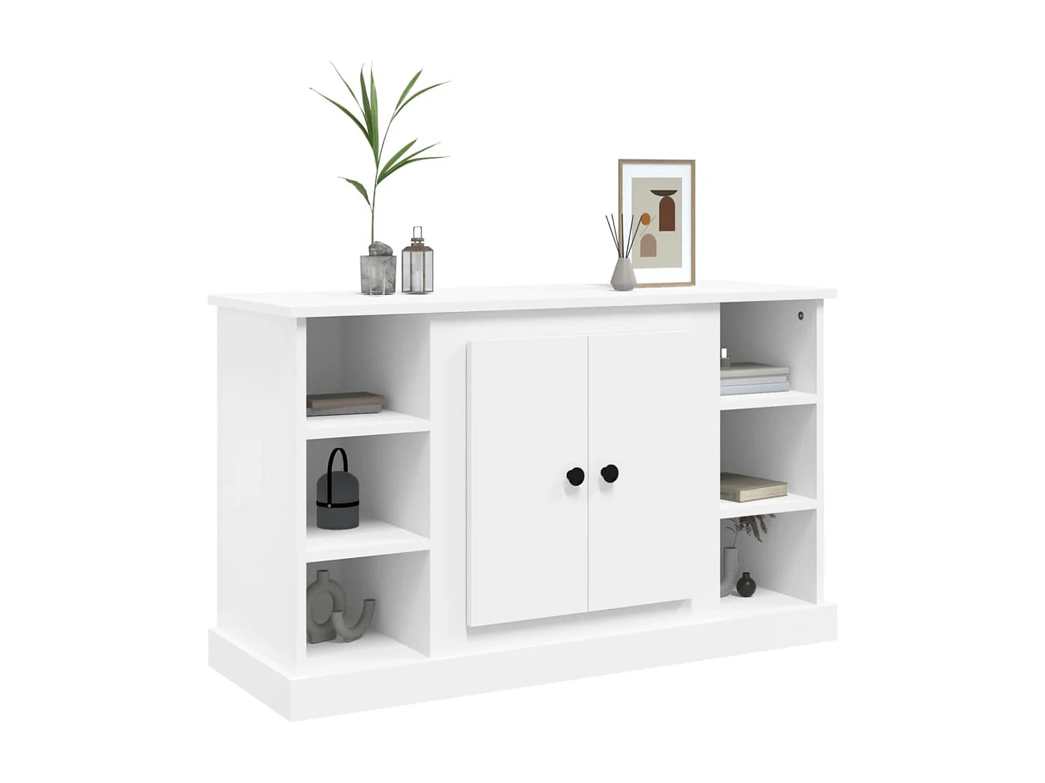 Dressoir 100x35,5x60 cm bewerkt hout wit NL772385