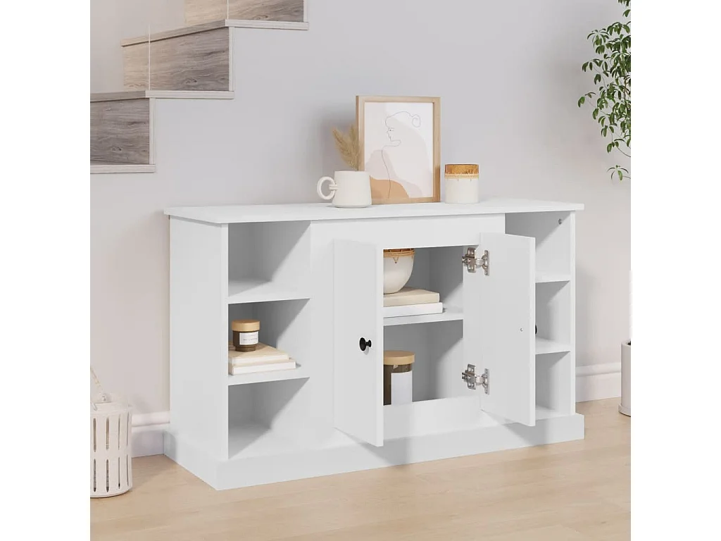 Buffet Blanc 100x35,5x60 cm Bois d'ingénierie QWE90418