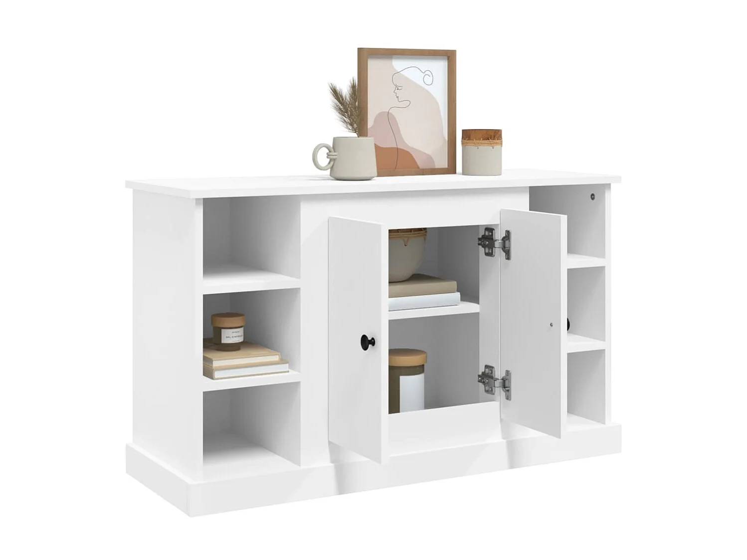 Buffet Blanc 100x35,5x60 cm Bois d'ingénierie QWE90418