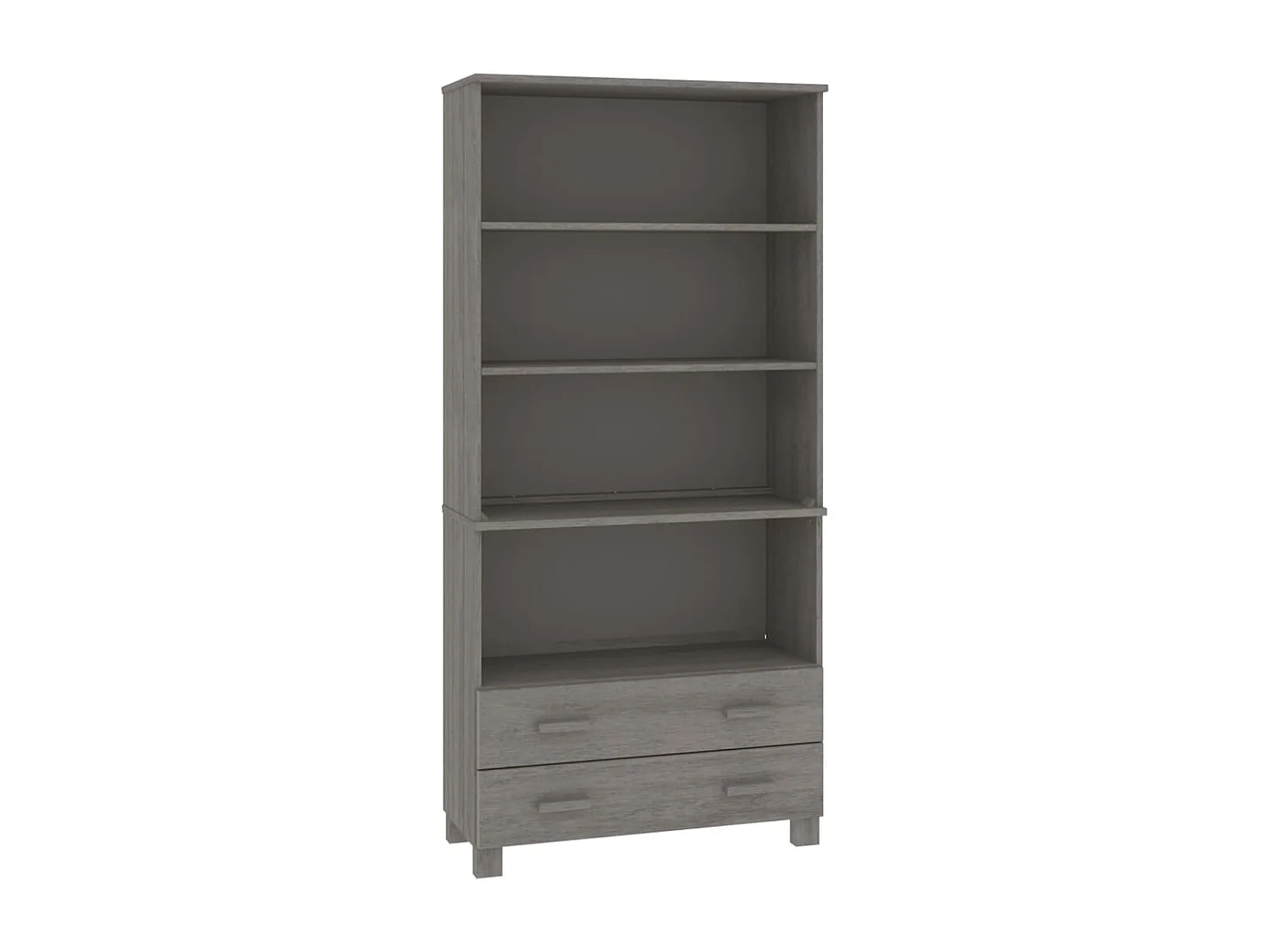 Buffet haut HAMAR Bois massif de pin Gris clair EGER46706