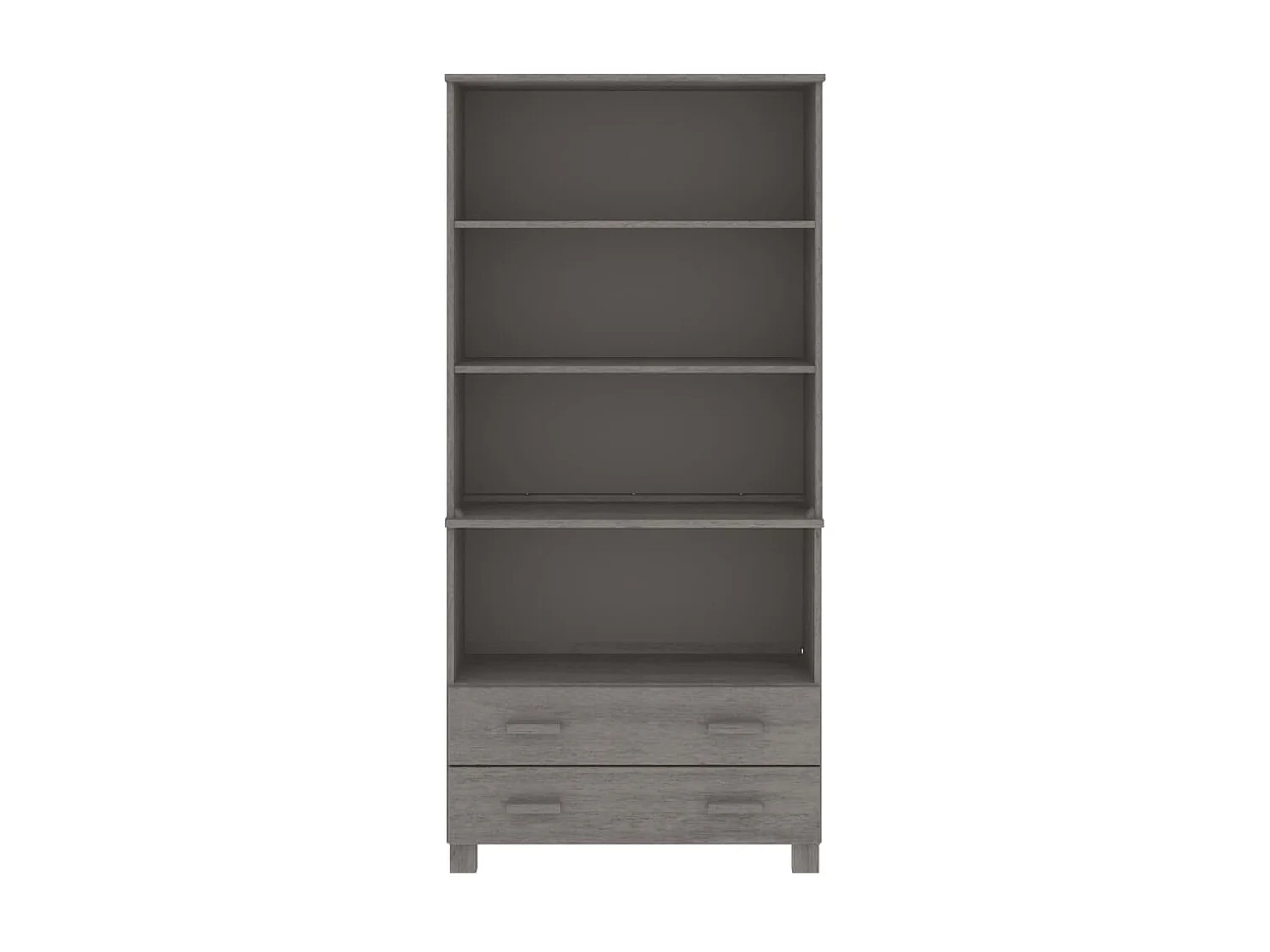 Buffet haut HAMAR Bois massif de pin Gris clair EGER46706
