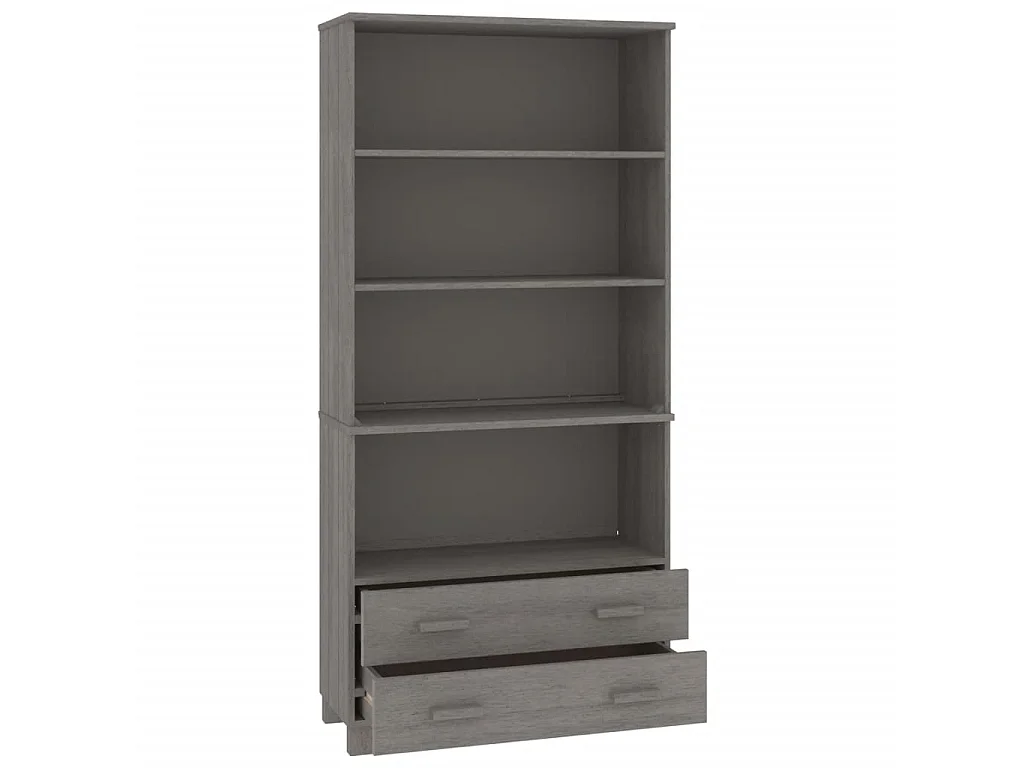 Buffet haut HAMAR Bois massif de pin Gris clair EGER46706