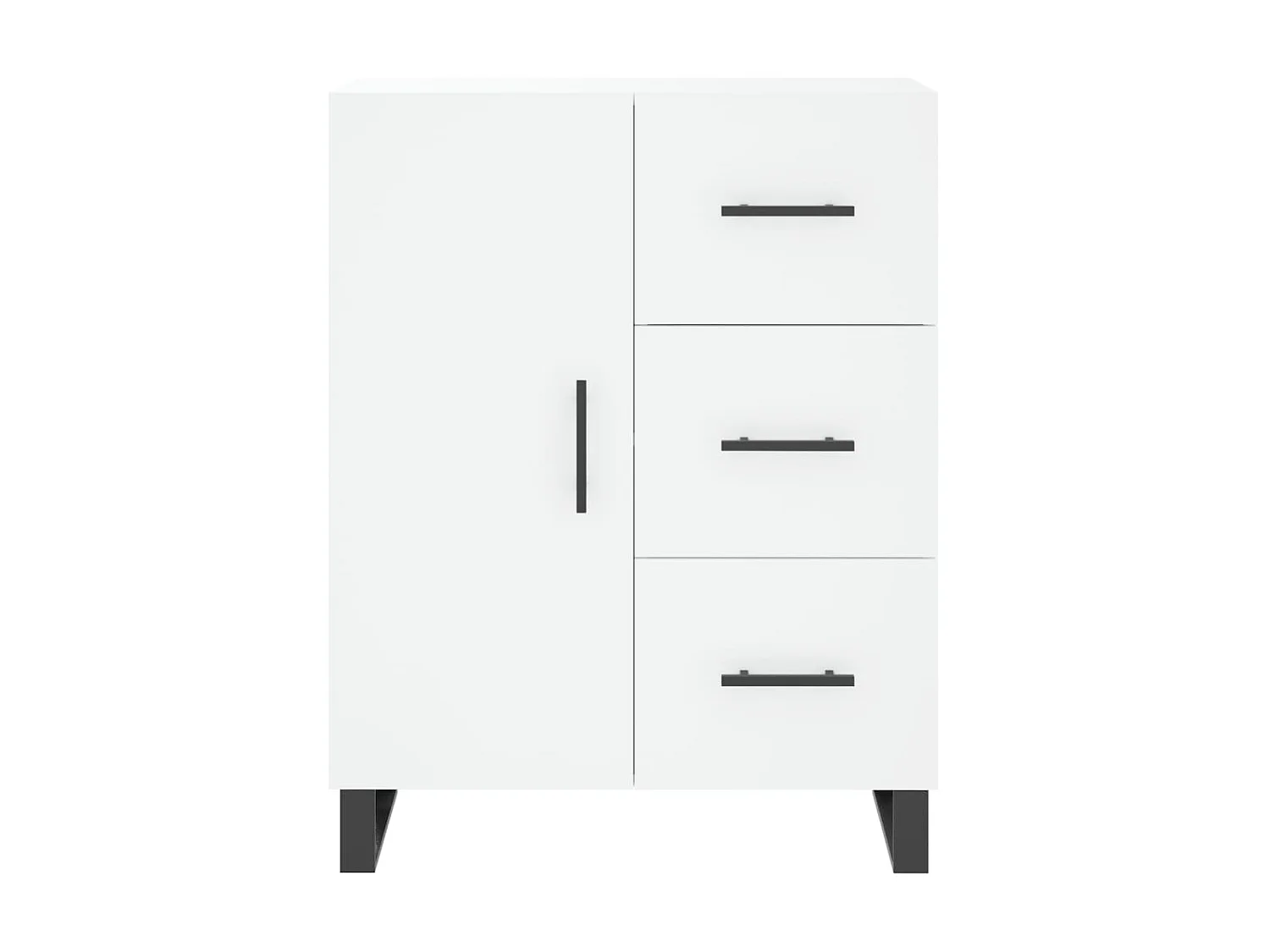 Dressoir 69,5x34x90 cm bewerkt hout wit NL947917