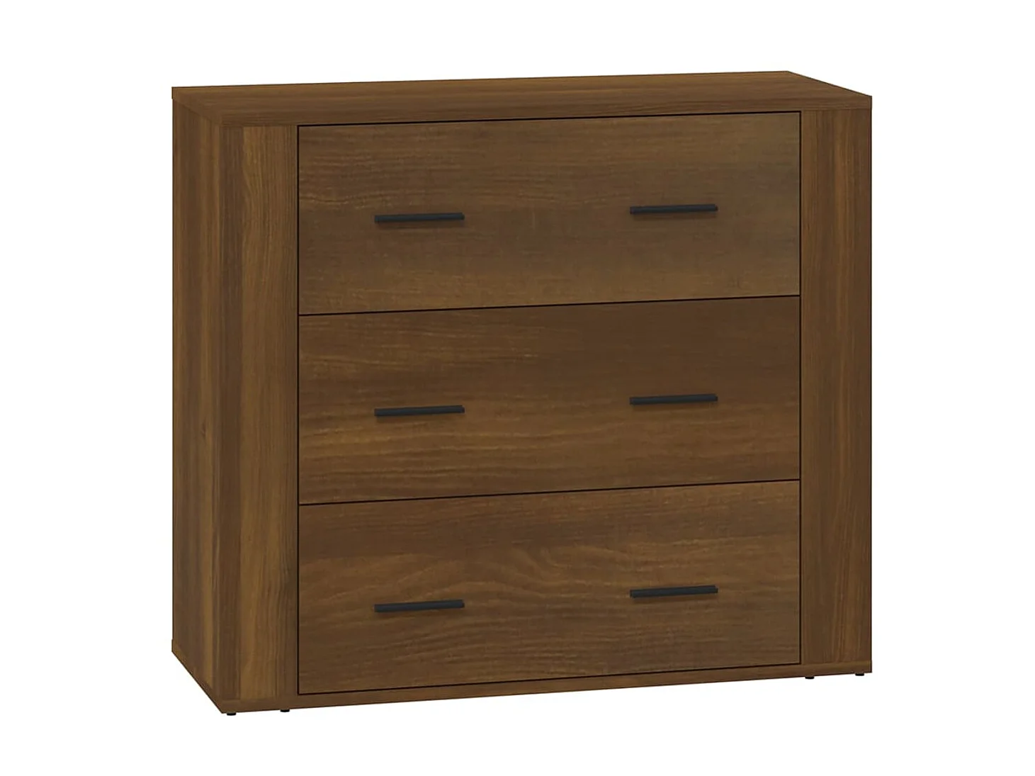 Dressoir 80x33x70 cm bewerkt hout bruin eikenkleur NL89304