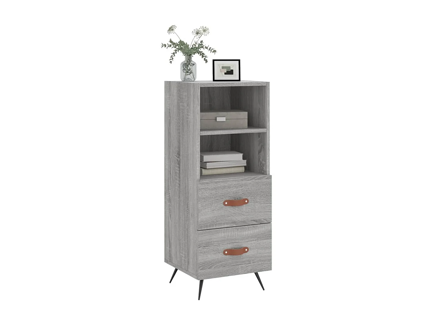 Buffet Sonoma gris 34,5x34x90 cm Bois d'ingénierie QWE31158