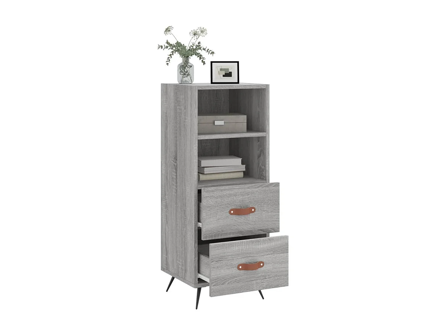Buffet Sonoma gris 34,5x34x90 cm Bois d'ingénierie QWE31158