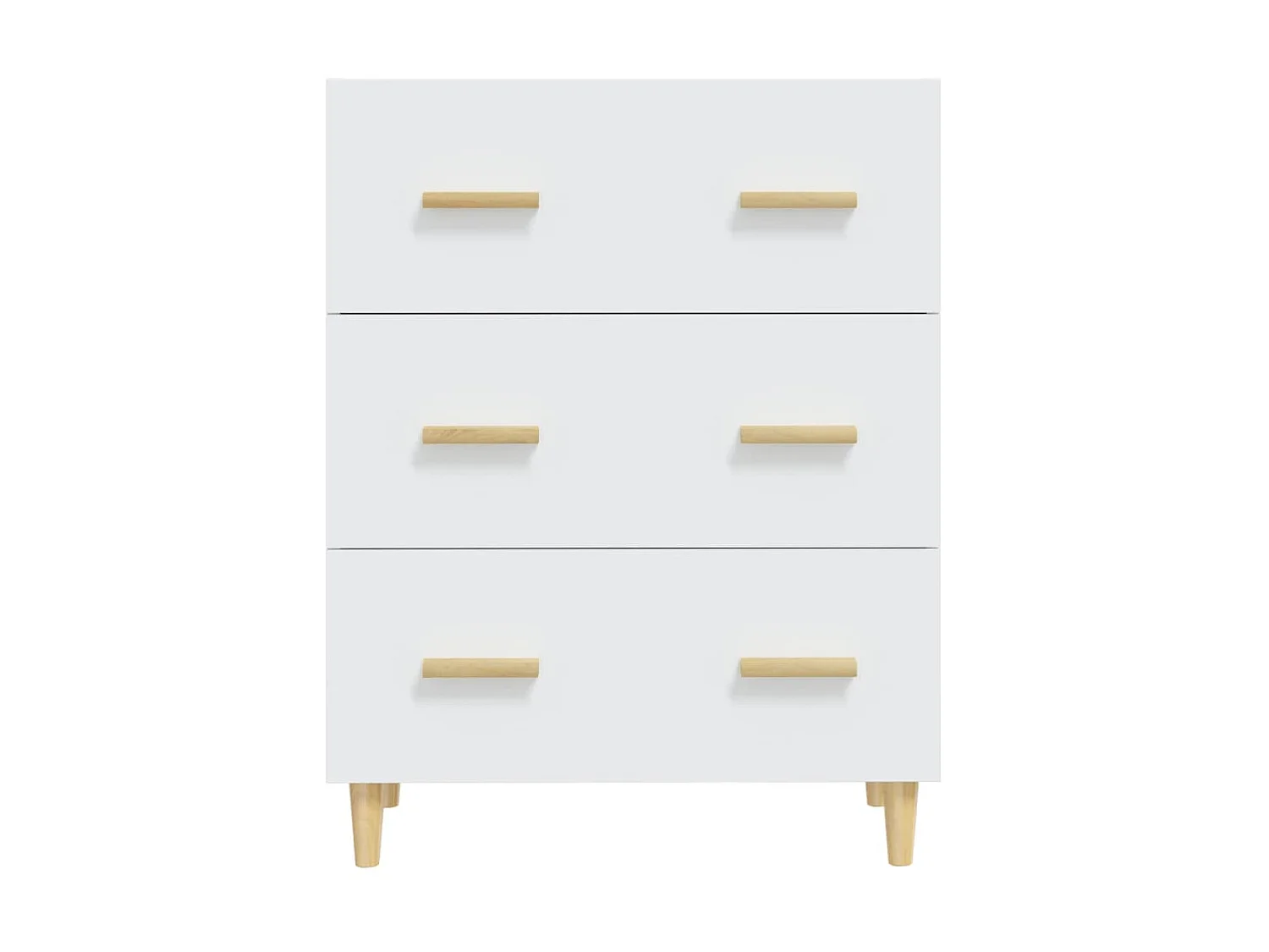 Dressoir 70x34x90 cm bewerkt hout wit NL121975