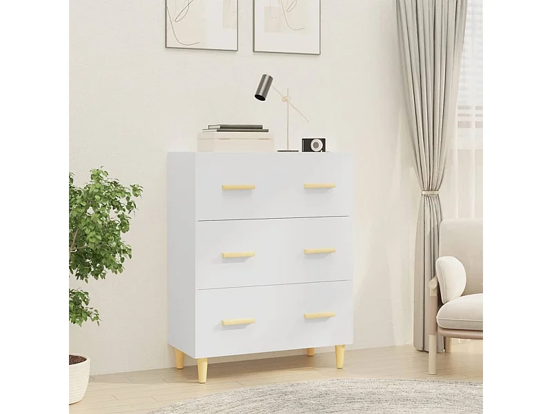 Buffet Blanc 70x34x90 cm Bois d'ingénierie QWE43155