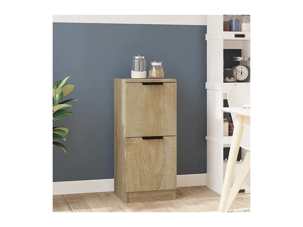 Aparador de madera contrachapada roble Sonoma 30x30x70 cm ES17257