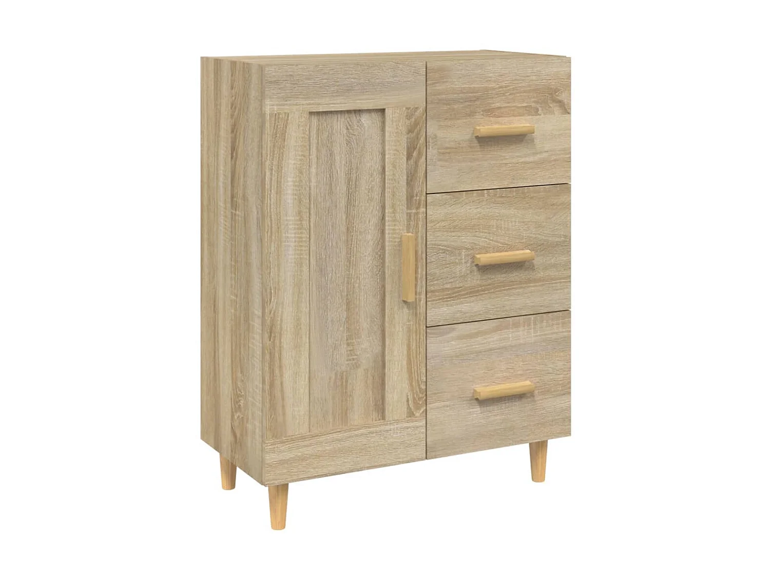 Dressoir 69,5x34x90 cm bewerkt hout sonoma eikenkleurig NL65832