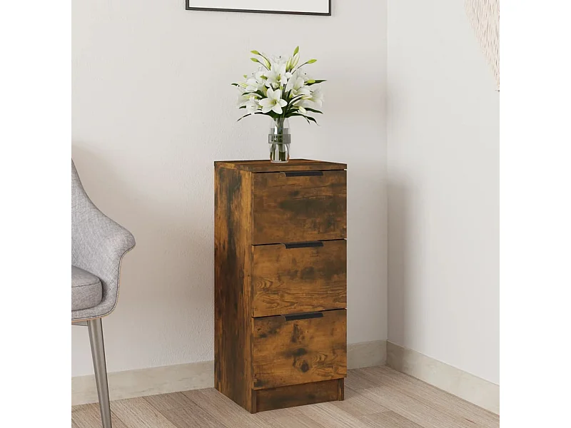 Buffet Chêne fumé 30x30x70 cm Bois d'ingénierie EGER86662