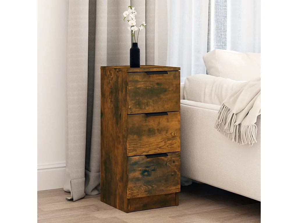 Buffet Chêne fumé 30x30x70 cm Bois d'ingénierie EGER86662