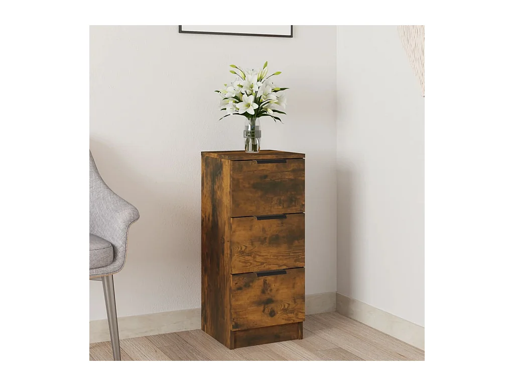 Buffet Chêne fumé 30x30x70 cm Bois d'ingénierie EGER86662