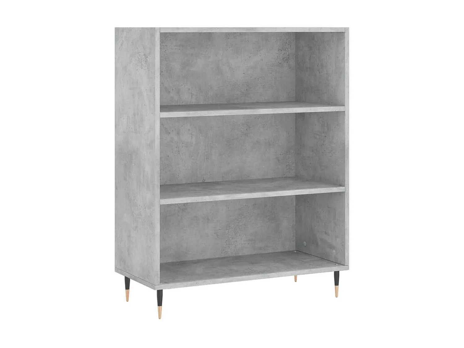 Buffet haut gris béton 69,5x32,5x180 cm bois d'ingénierie QWE61701