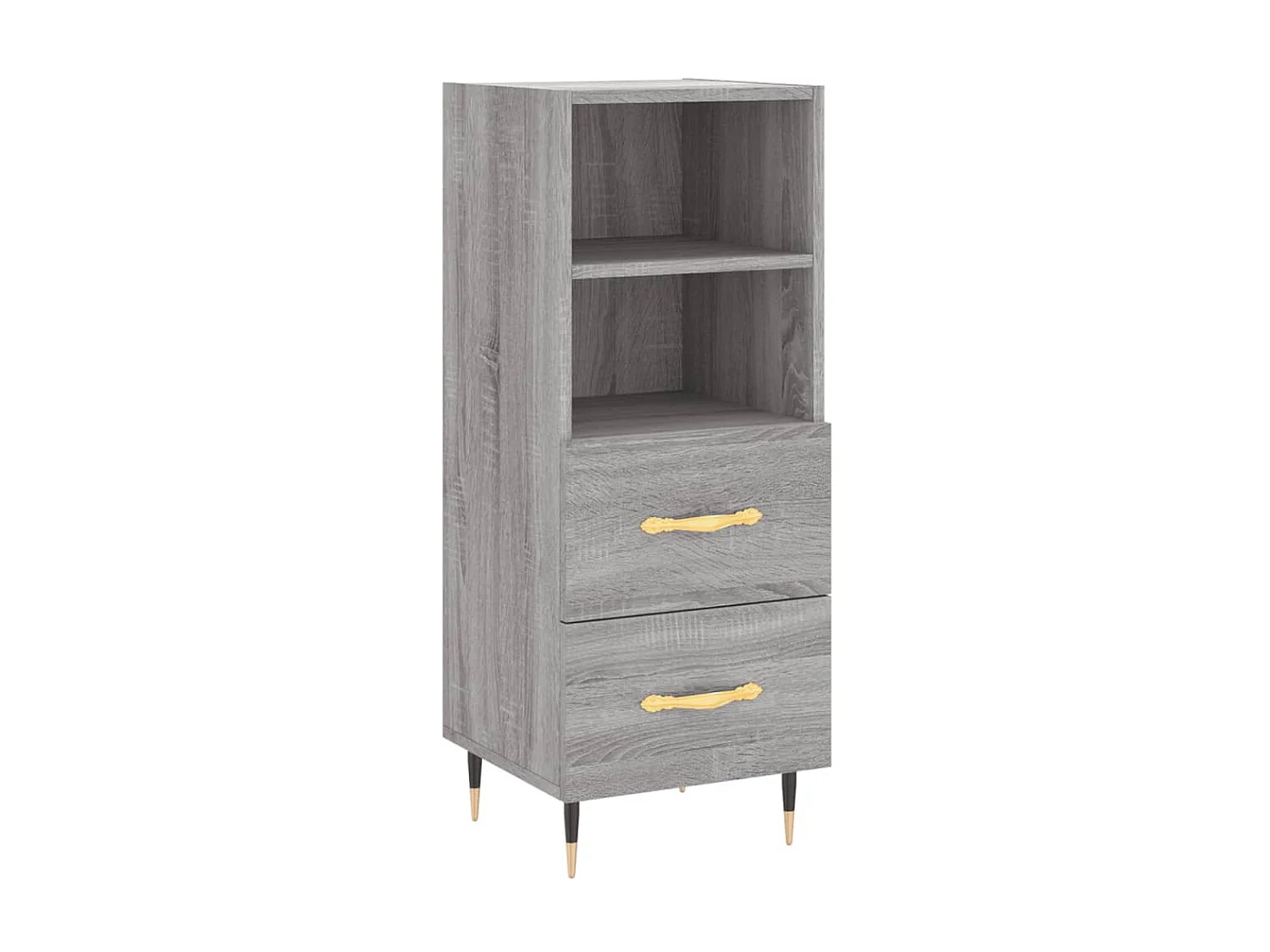 Buffet Sonoma gris 34,5x34x90 cm Bois d'ingénierie QWE28953