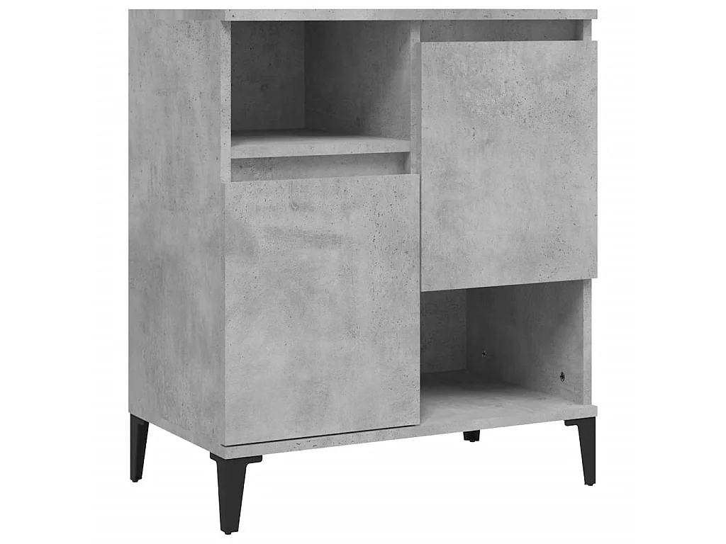 Buffets 3 pcs gris béton 60x35x70 cm bois d'ingénierie EGER67150
