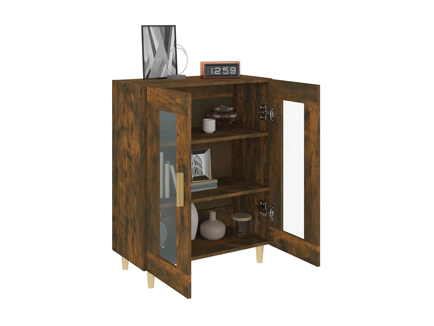 Buffet chêne fumé 69,5x34x90 cm bois d'ingénierie EGER92439