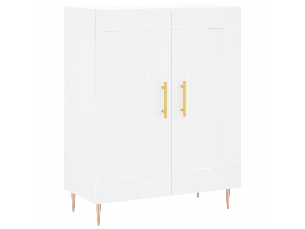 Aparador de madera de ingeniería blanco 69,5x34x90 cm ES92701