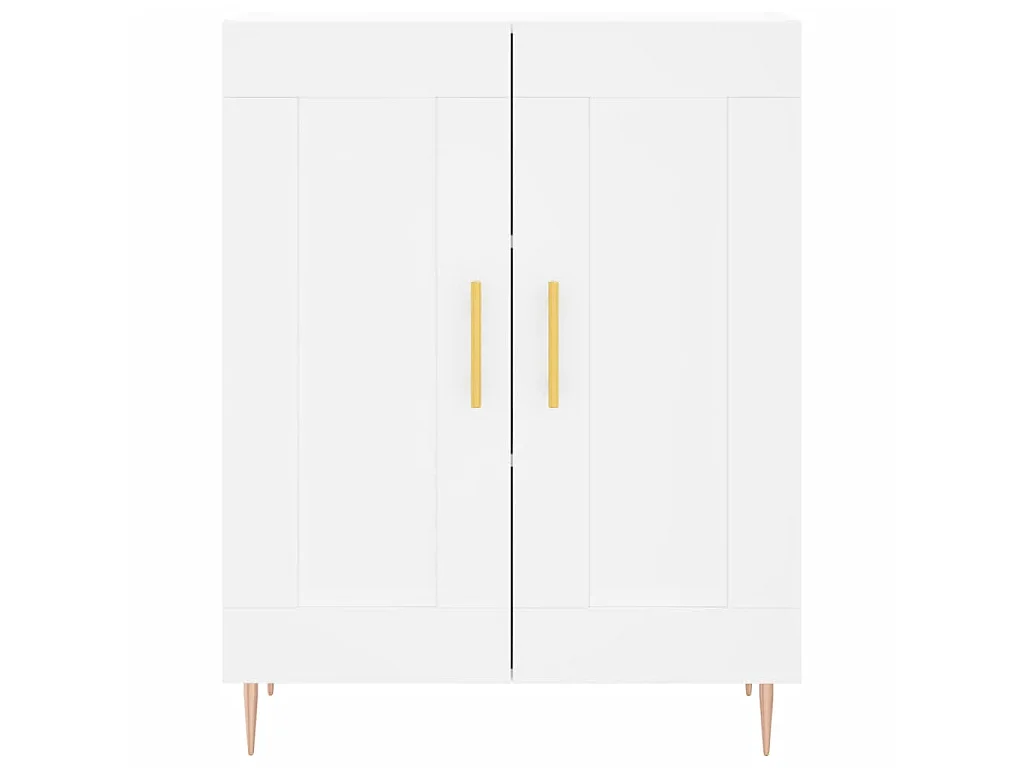 Aparador de madera de ingeniería blanco 69,5x34x90 cm ES92701