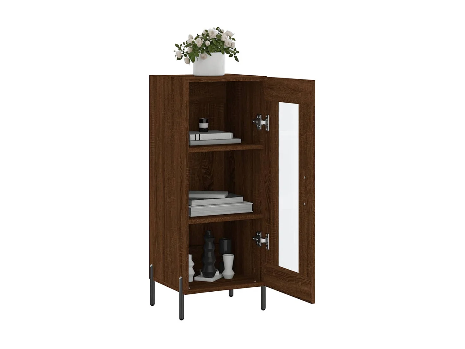 Buffet Chêne marron 34,5x34x90 cm Bois d'ingénierie QWE15737
