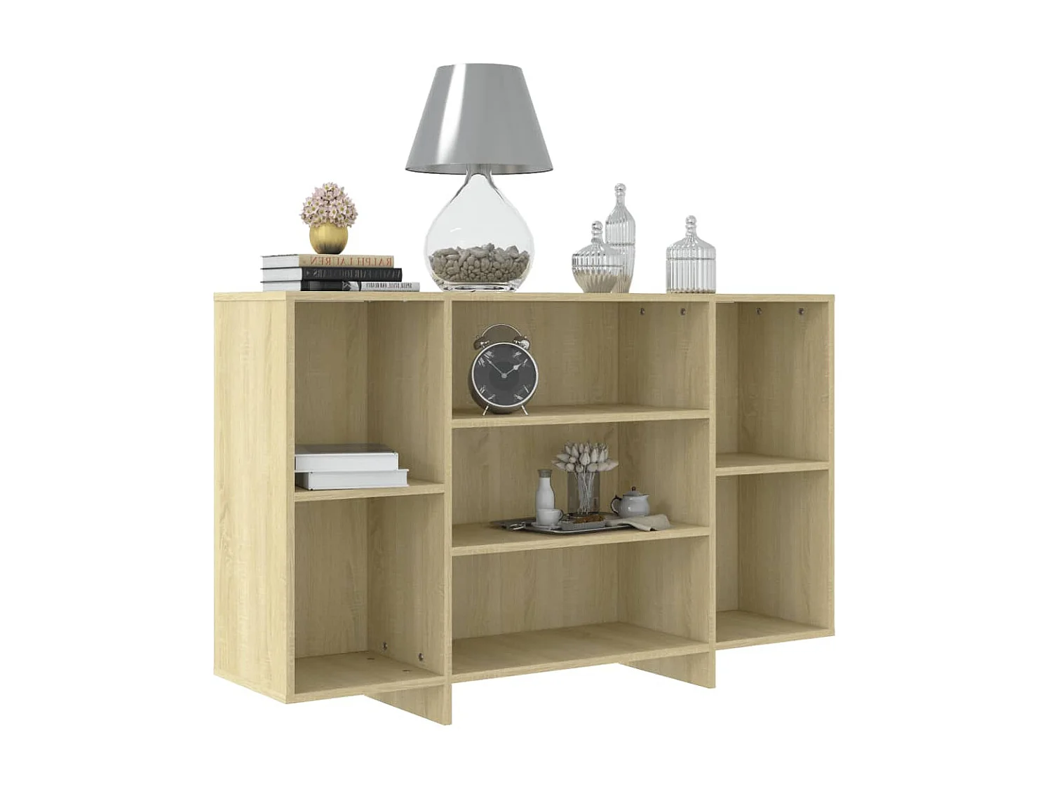 Dressoir 120x30x75 cm bewerkt hout sonoma eikenkleurig NL26456