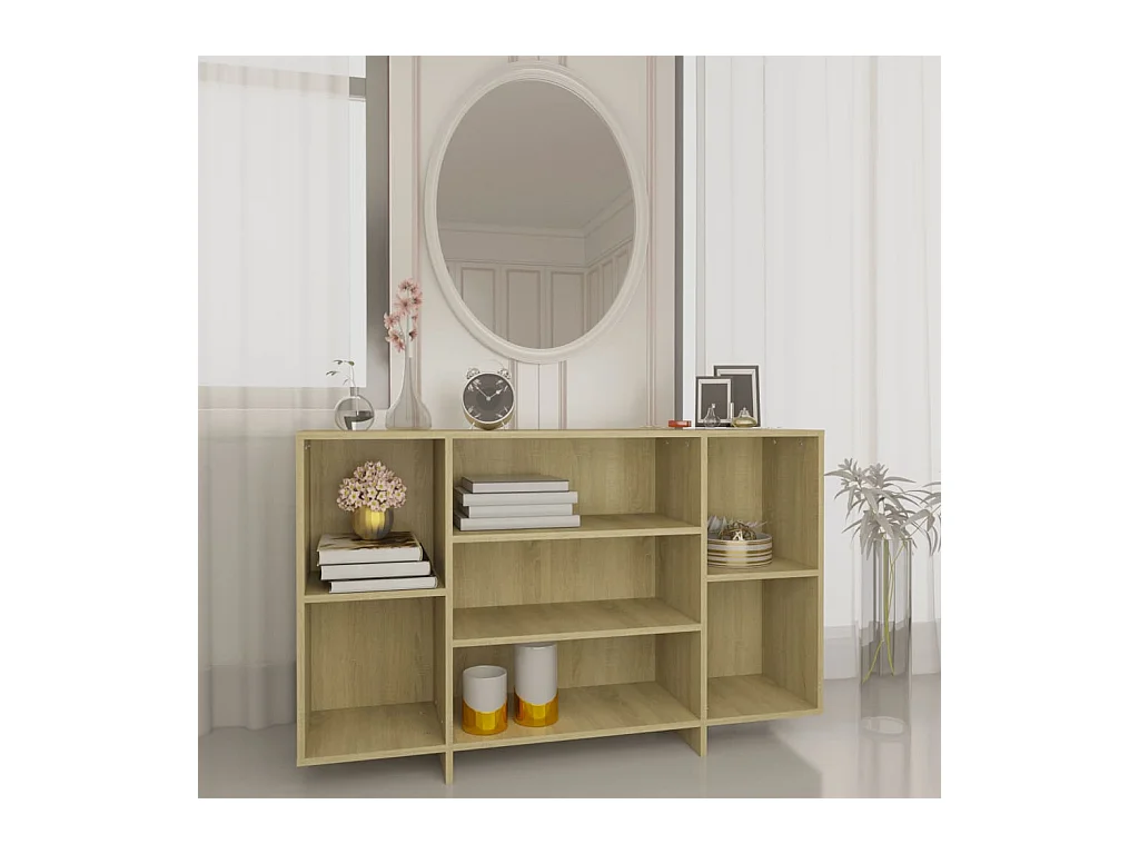 Buffet chêne sonoma 120x30x75 cm bois d'ingénierie EGER69882