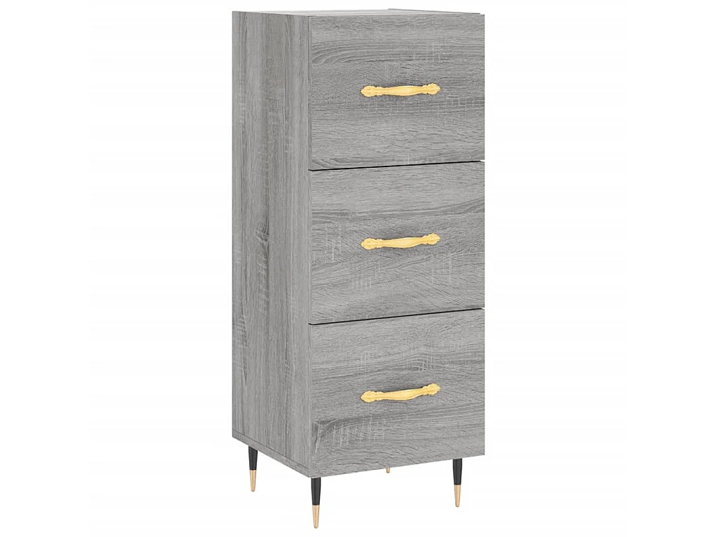 Buffet Sonoma gris 34,5x34x90 cm Bois d'ingénierie QWE12774