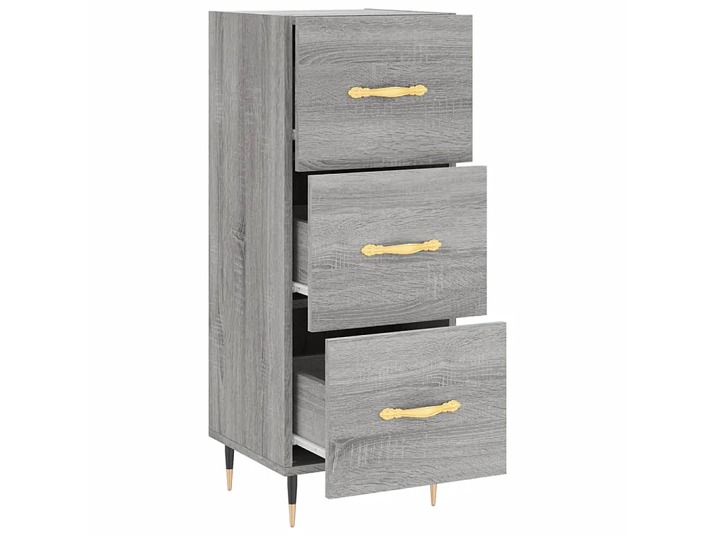 Buffet Sonoma gris 34,5x34x90 cm Bois d'ingénierie QWE12774