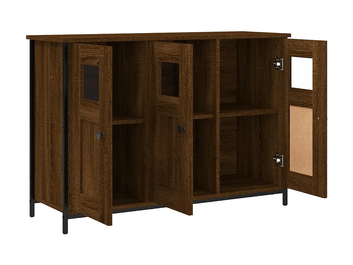 Buffet chêne marron 100x35x70 cm bois d'ingénierie QWE65694