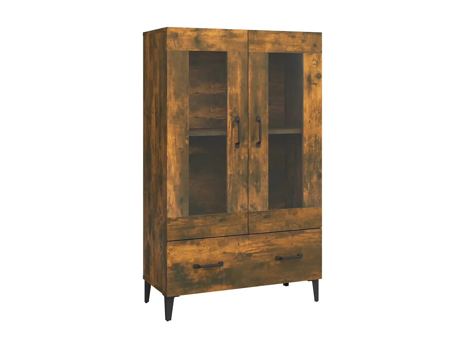 Highboard,Kommode Räuchereiche 70x31x115 cm Holzwerkstoff -gkd62326