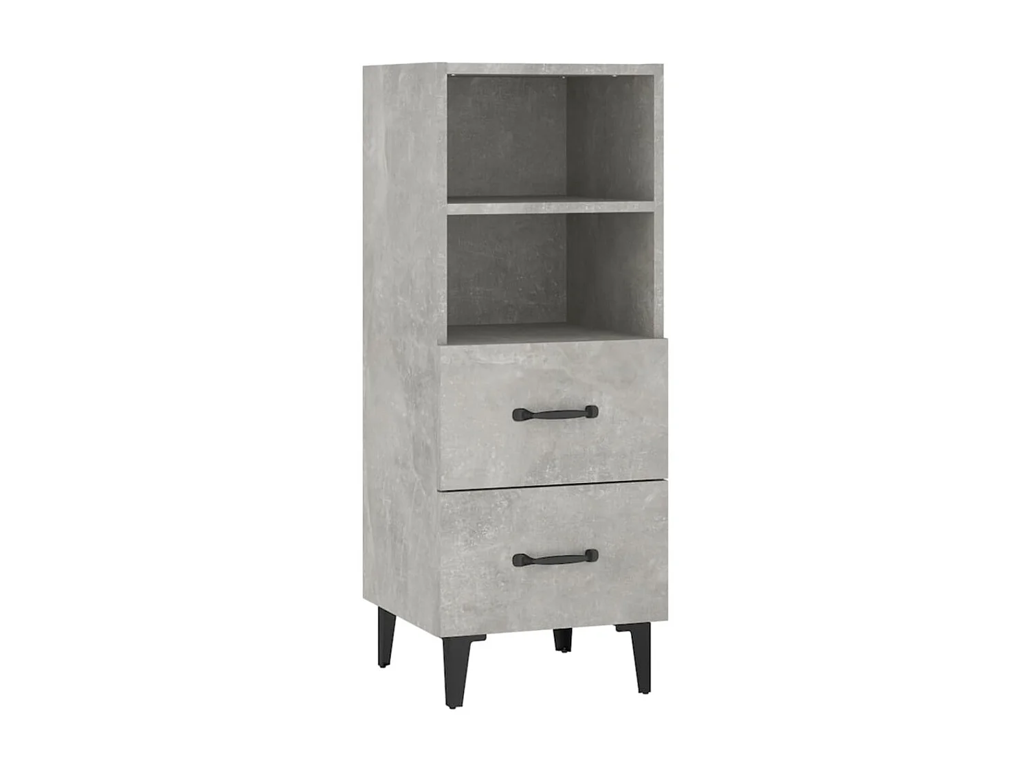 Buffet Gris béton 34,5x34x90 cm Bois d'ingénierie EGER66251