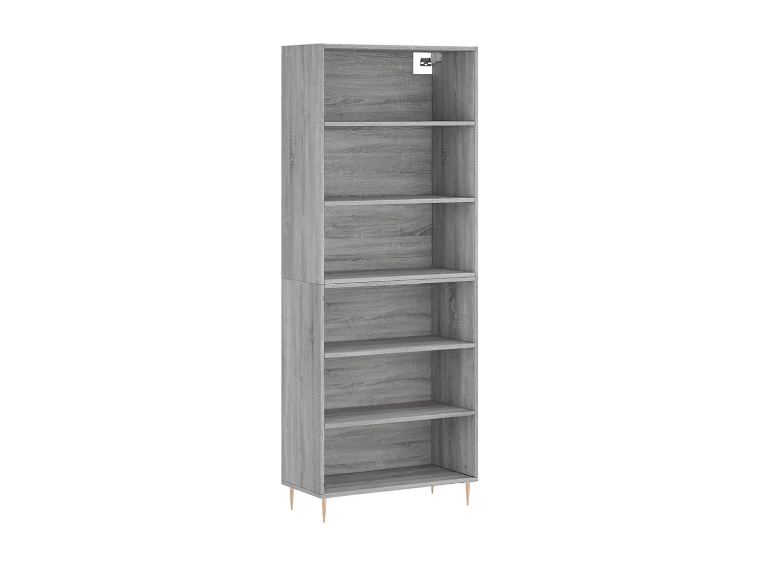 Buffet haut gris béton 69,5x32,5x180 cm bois d'ingénierie QWE46800