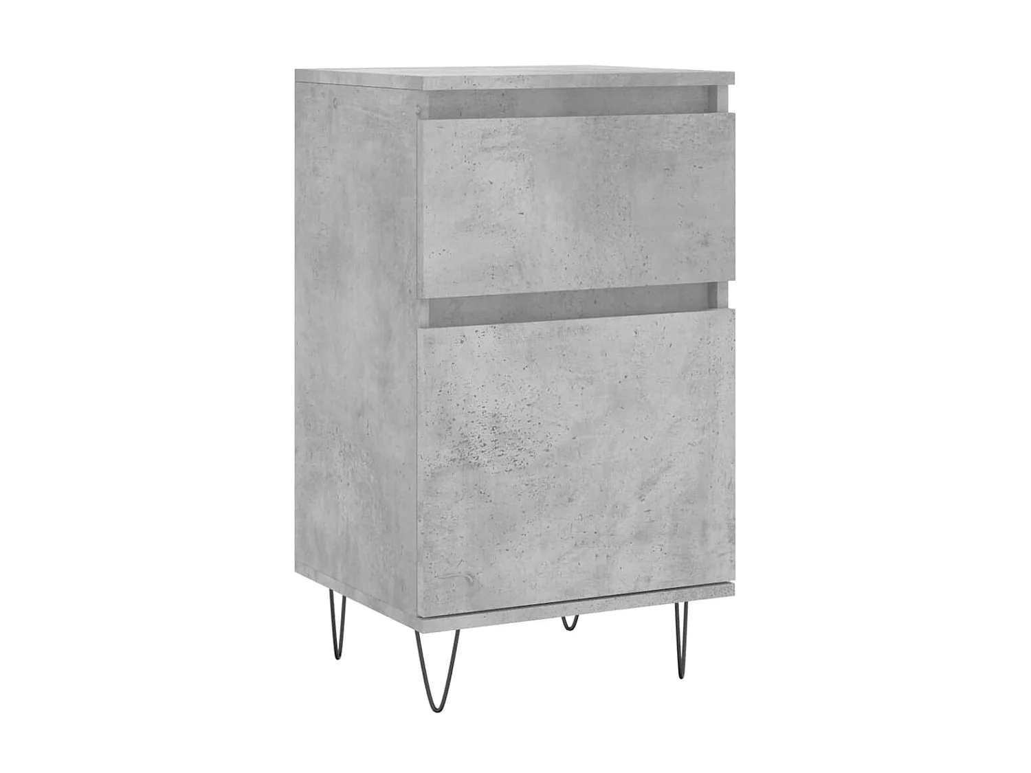 lot de 2 Buffets gris béton 40x35x70 cm bois d'ingénierie QWE89177