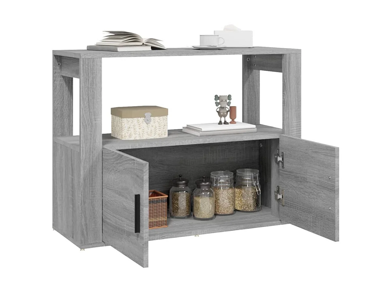 Buffet Sonoma gris 80x30x60 cm Bois d'ingénierie EGER73177