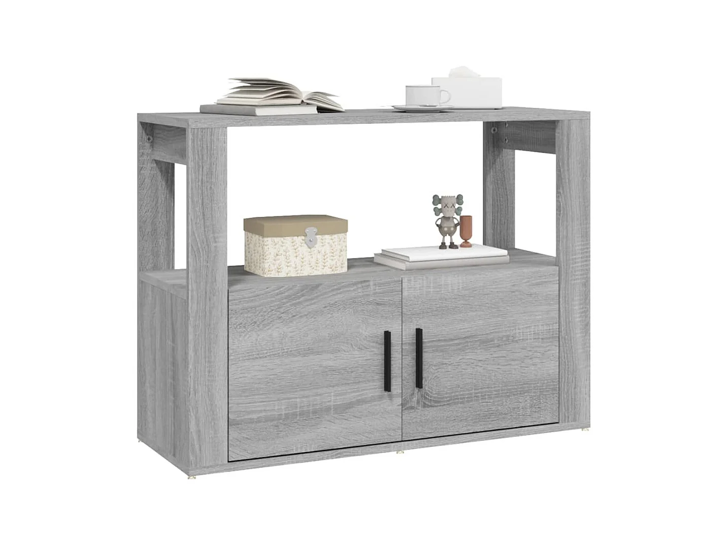 Buffet Sonoma gris 80x30x60 cm Bois d'ingénierie EGER73177