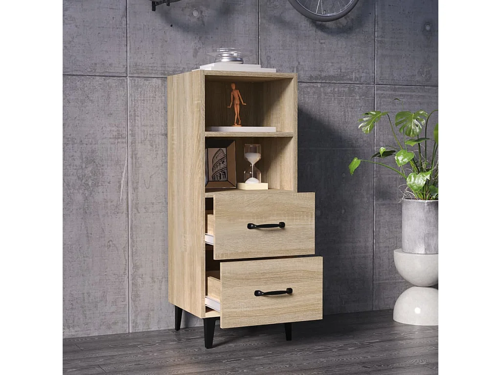 Buffet Chêne sonoma 34,5x34x90 cm Bois d'ingénierie EGER73026