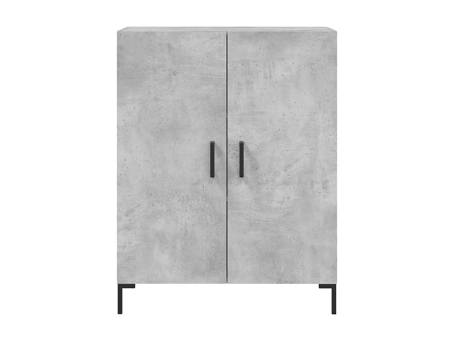 Buffet gris béton 69,5x34x90 cm bois d'ingénierie QWE96754