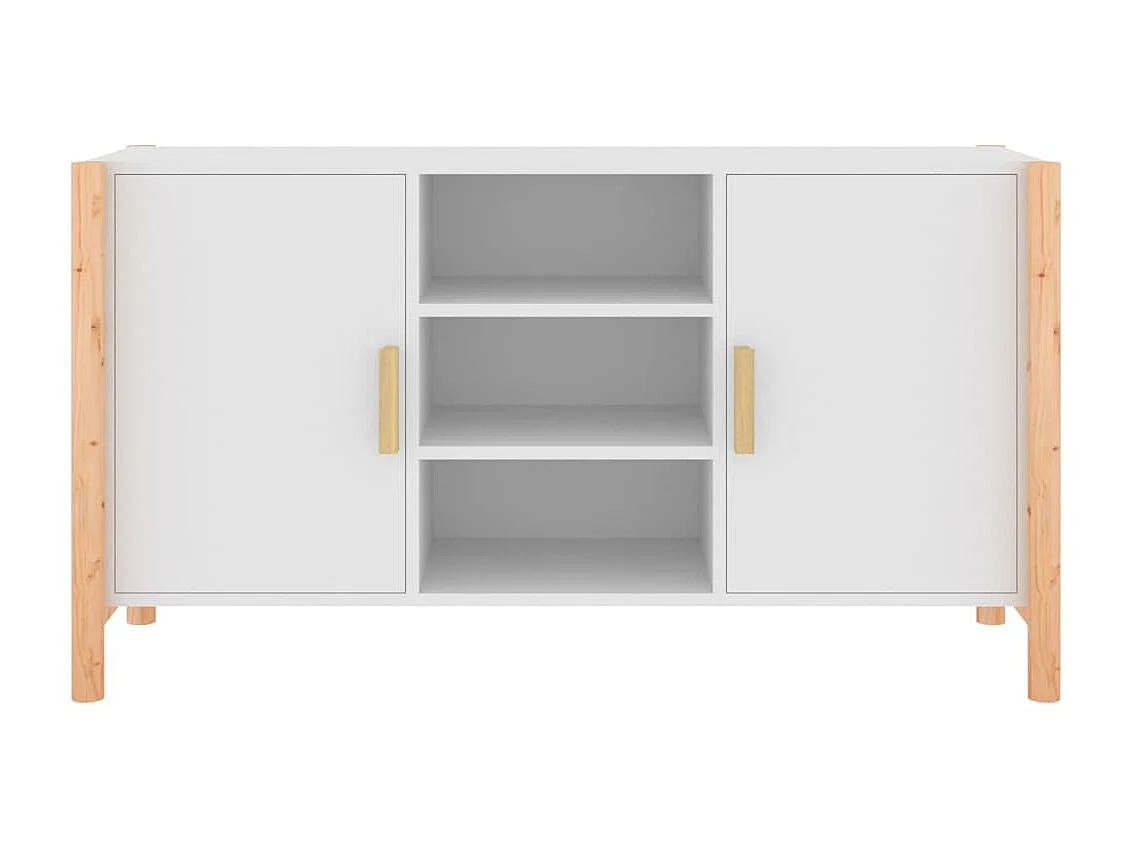 Buffet Blanc 107x38x60 cm Bois d'ingénierie QWE61290