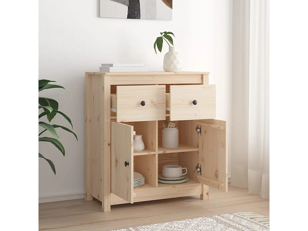 Buffet 70x35x80 cm Bois massif de pin QWE40732