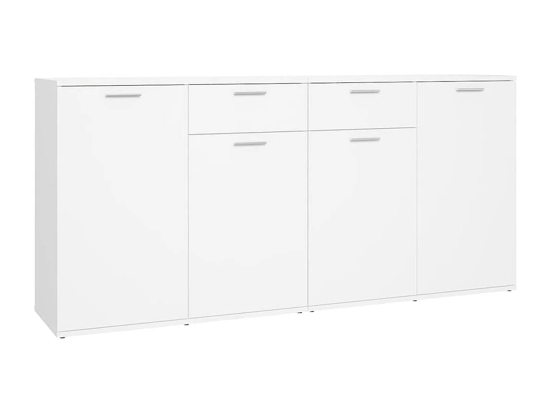 Buffet Blanc 160x36x75 cm Aggloméré EGER76951