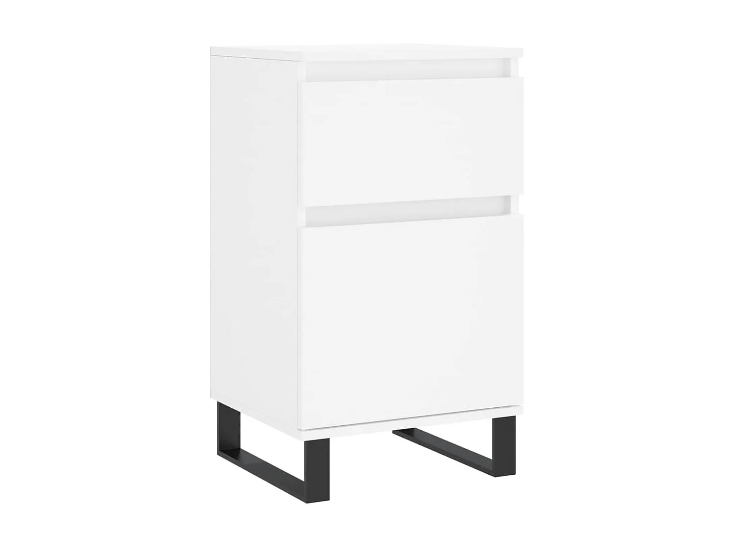 lot de 2 Buffets blanc 40x35x70 cm bois d’ingénierie QWE38658