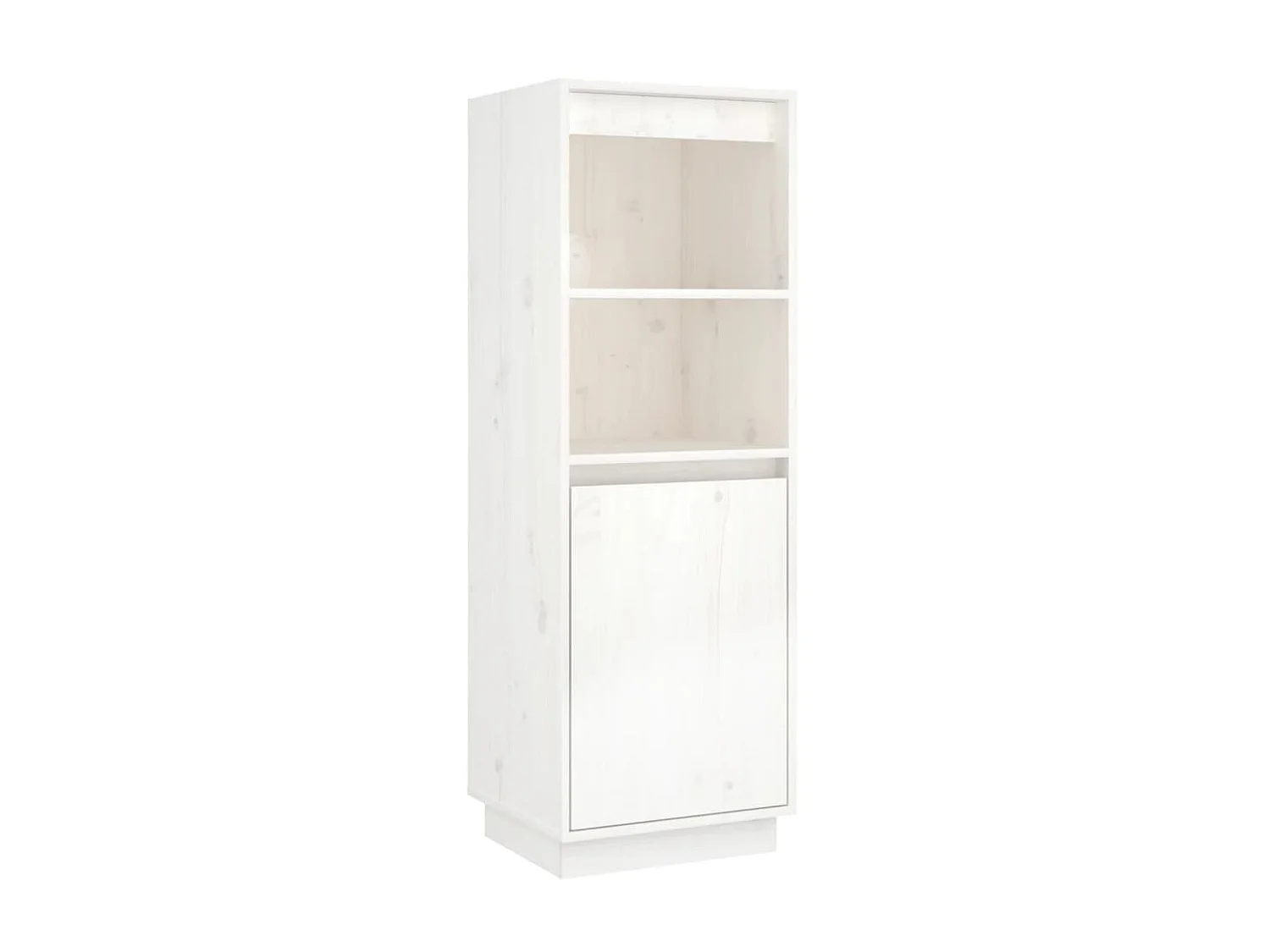 Buffet haut Blanc 37x34x110 cm Bois massif de pin EGER15065
