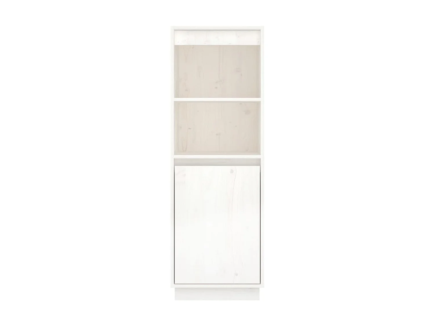 Buffet haut Blanc 37x34x110 cm Bois massif de pin EGER15065