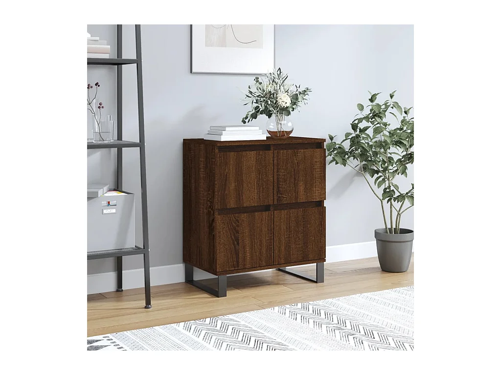 Buffet Chêne marron 60x35x70 cm Bois d'ingénierie QWE29569