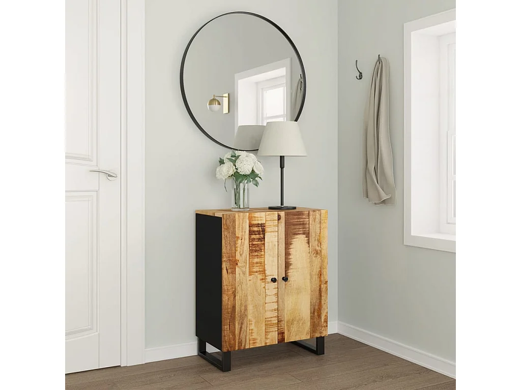Buffet 60x33x75 cm Bois massif de manguier QWE63286