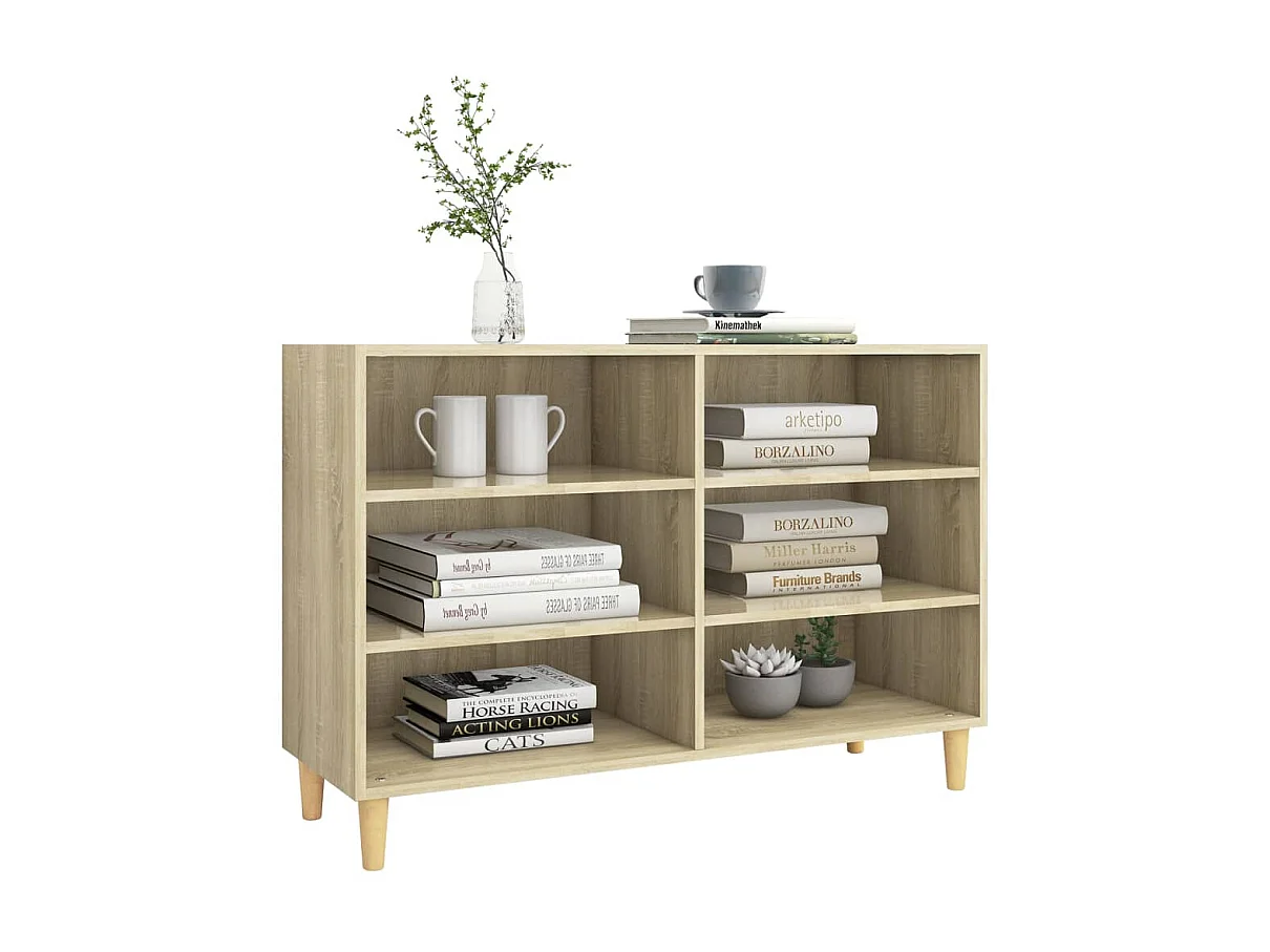 Aparador de madera contrachapada roble Sonoma 103,5x35x70 cm ES49385