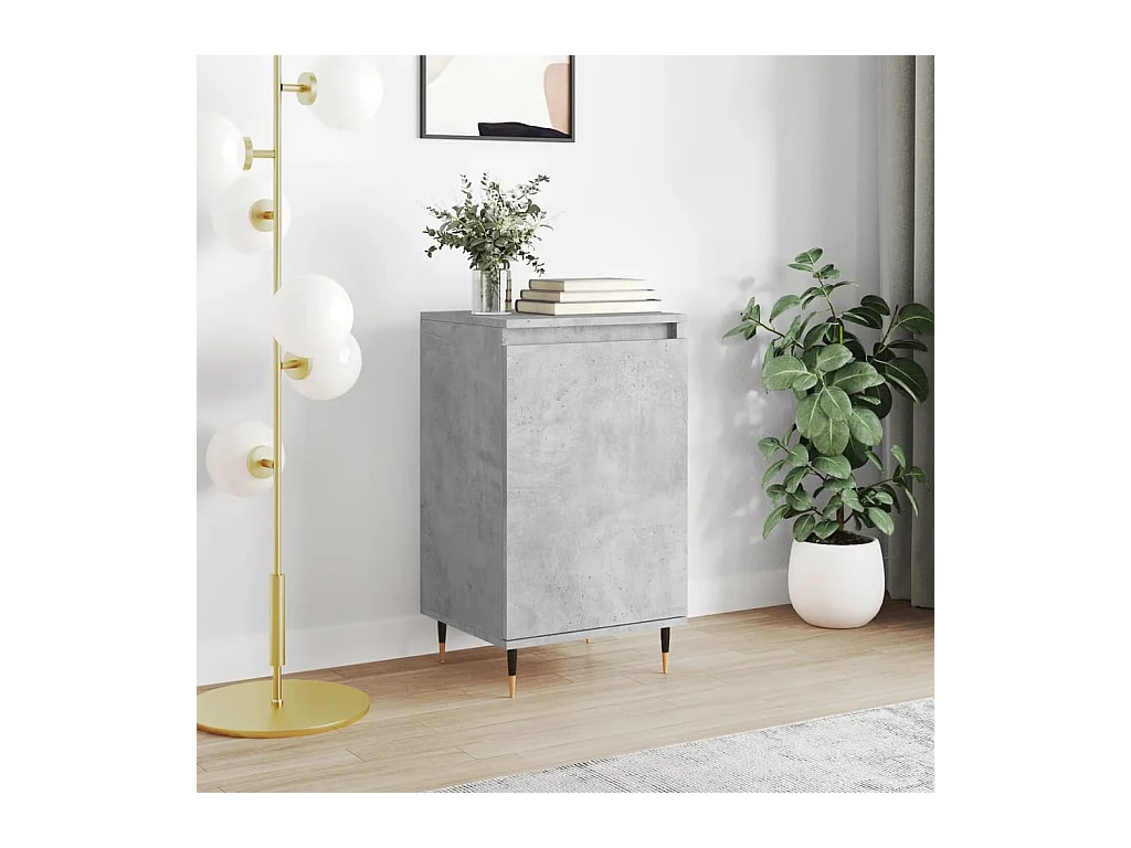 Buffet gris béton 40x35x70 cm bois d'ingénierie QWE33509